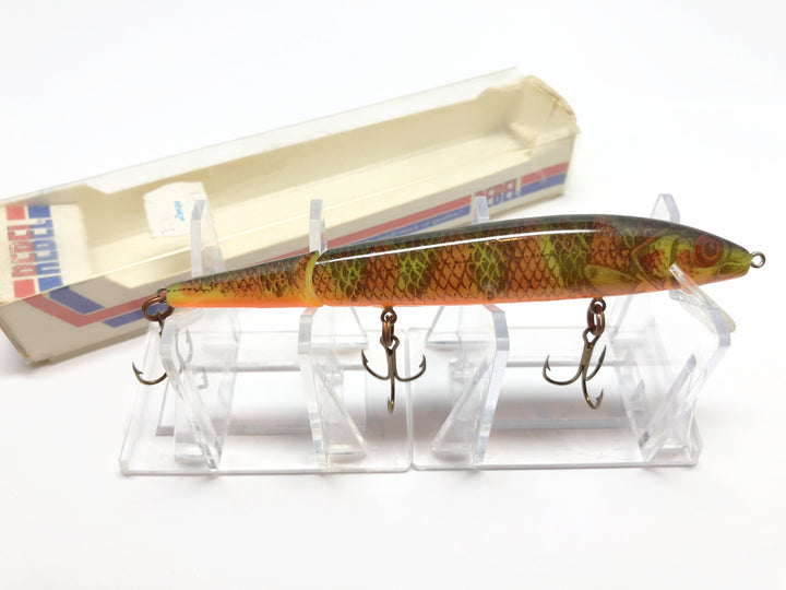 Rebel Jointed Minnow J 2082 in Naturalized Yellow Perch Color in Box