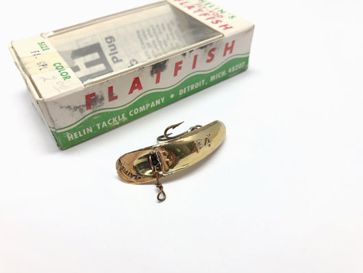 Helin Fly-Rod Flatfish F4 GPL Gold Plated Color New in Box