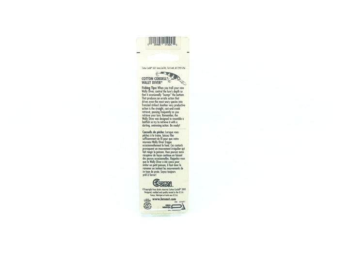 Cotton Cordell Wally Diver Silver/Chartreuse Color New on Card CD530