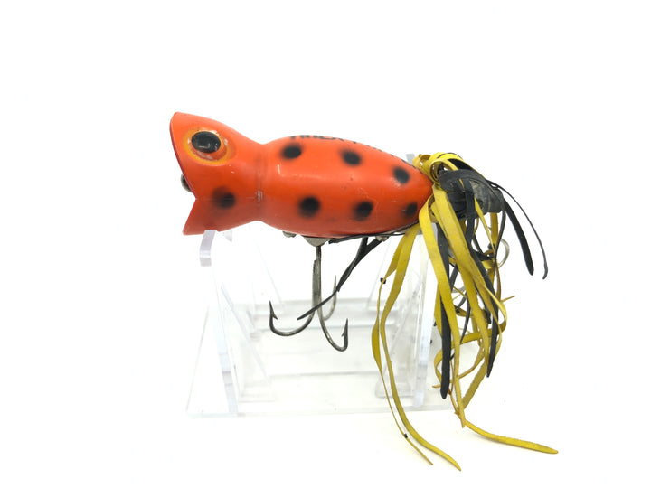 Arbogast Hula Popper Orange with Black Dots Color