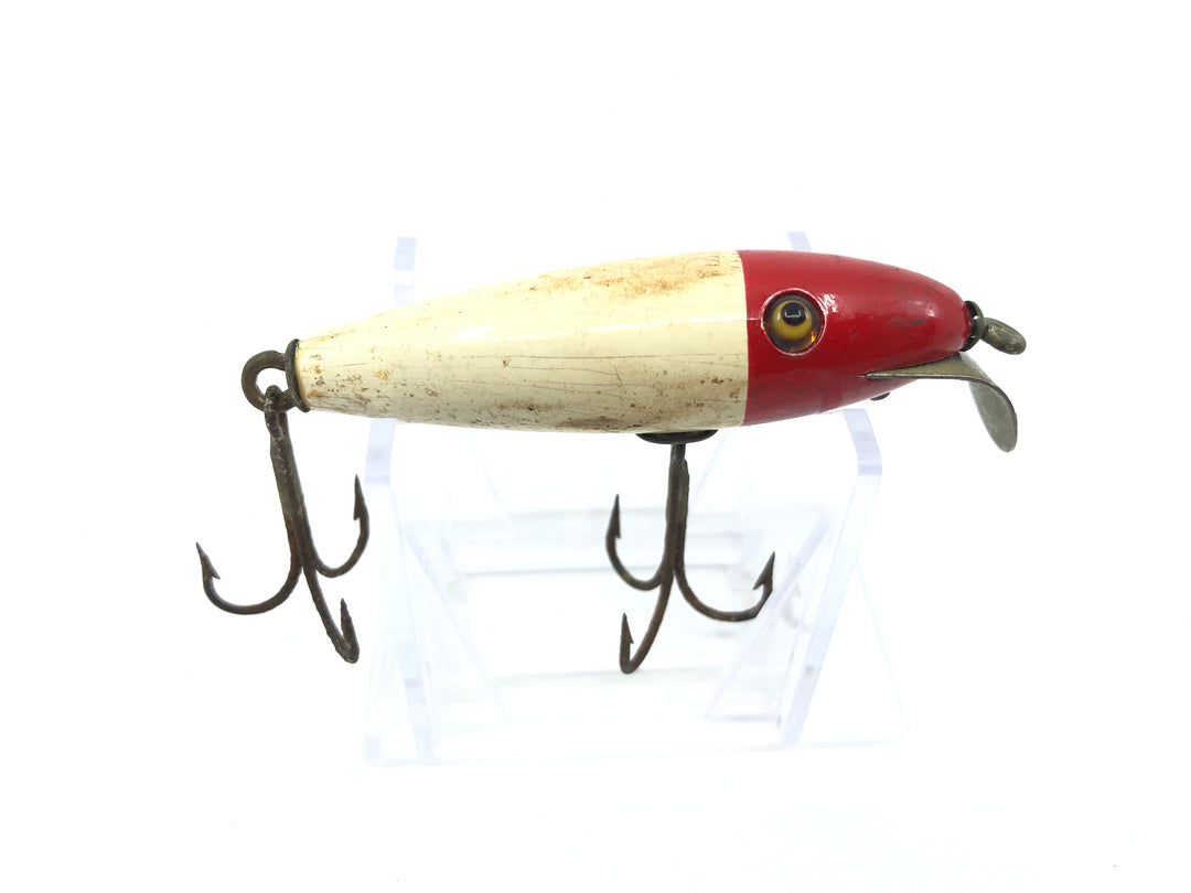Shur-Strike Baby Pikie Red and White Color Wooden Lure Glass Eyes