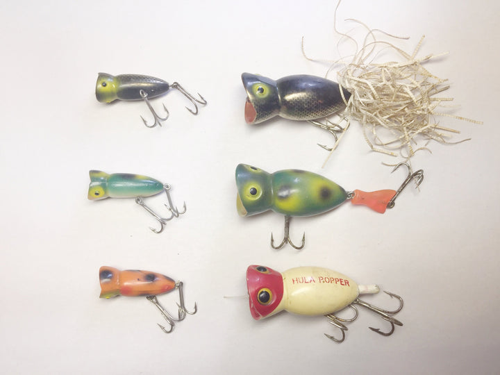 Arbogast Hula Popper Lot Of 6