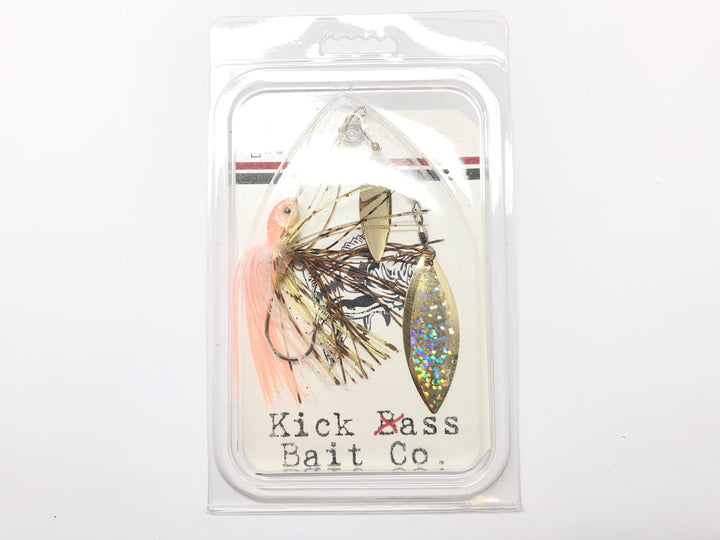 Kick Bass Bait Co 3/8 oz Spinnerbait in WL Pumpkin Spice Color