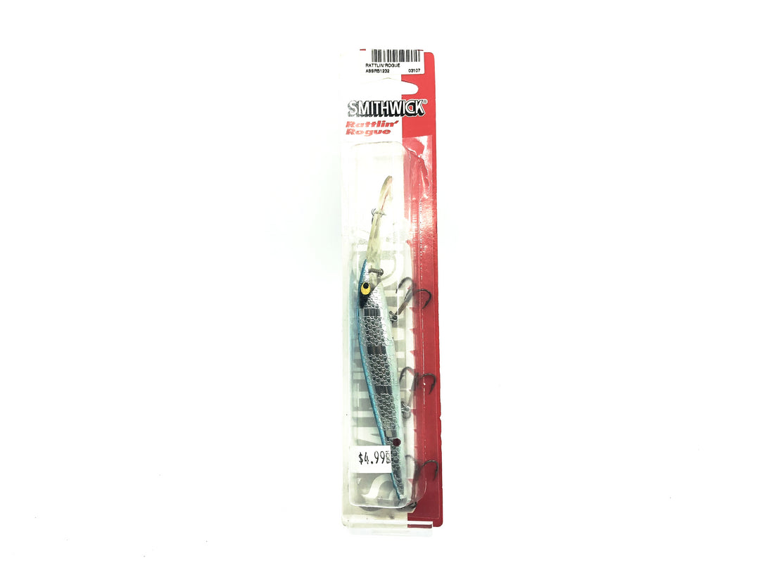 Smithwick Deep Suspending Rattlin' Rogue Silver Blue Back Color New on Card