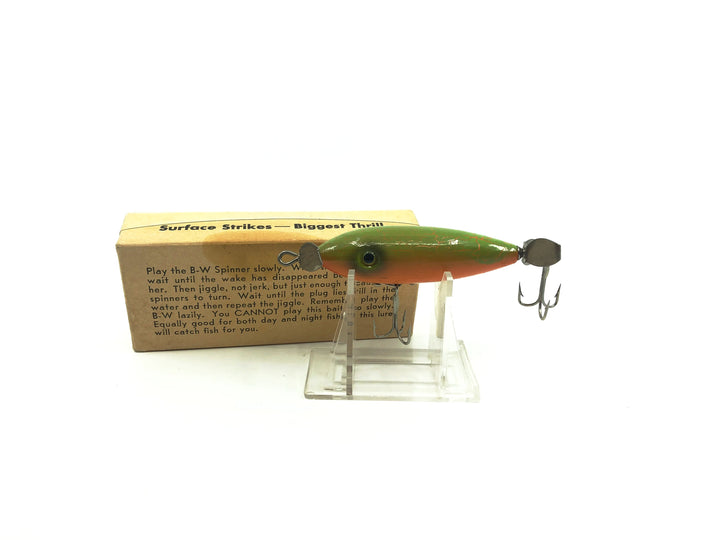 Humphrey Bait Co. B-W Spinner Orange Belly/Green Crackleback Color with Box