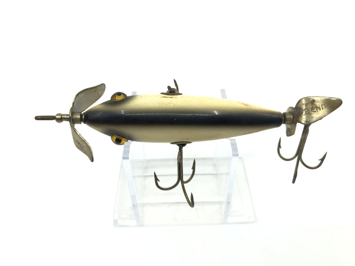 Dale Roberts Heddon South Bend 3 Hook Underwater Minnow White Black Color
