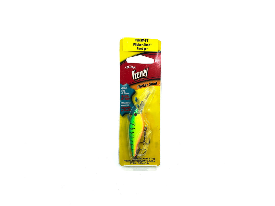 Berkley Frenzy Flicker Shad Firetiger Color, New on Card, Old Stock