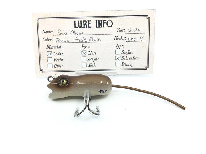 Chautauqua Glass Eye Baby Mouse in Brown Field Mouse 2020 Color