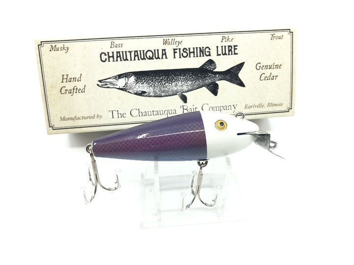 Chautauqua Glass Eyes Wooden Wiggler Purple Fury Color Factory Lip Custom Lure
