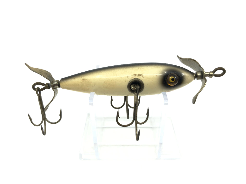 Dale Roberts Heddon South Bend 3 Hook Underwater Minnow White Black Color