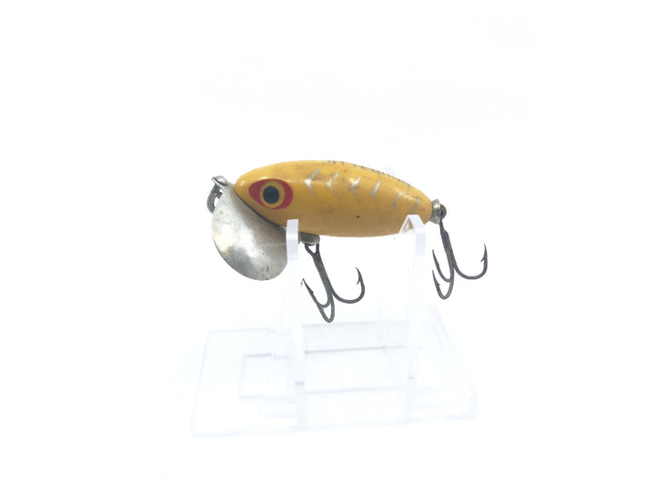 Arbogast Mini Jitterbug Silver Stripes and Yellow Color