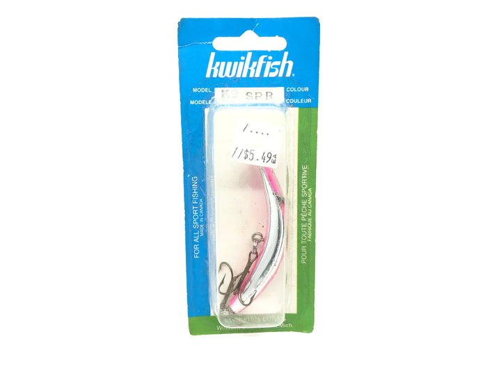 Kwikfish K9 SPR Silver Plated Red Fluorescent Stripes Color New on Card Old Stock