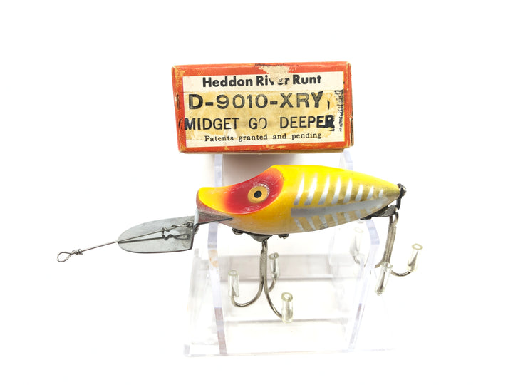 Heddon Go-Deeper River Runt D-9010 XRY Yellow Shore Minnow Color with Box