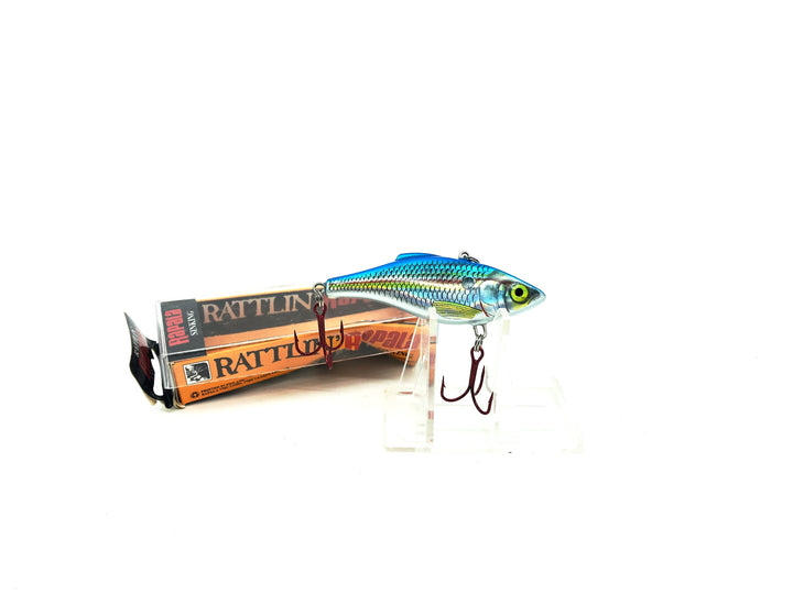 Rapala Rattlin' Rap RNR-7 HBSD Holographic Blue Shad Color New in Box Old Stock