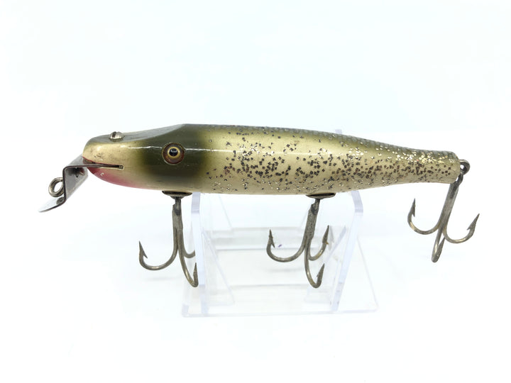 Vintage Creek Chub 700 Pikie Minnow Silver Flash Color 718 Glass Eyes Wooden Lure