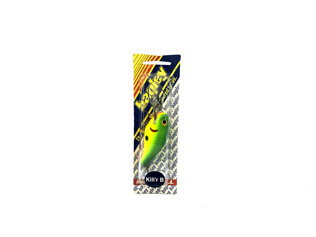 Bagley Diving Kill'r B2 DKB2-69 Green on Chartreuse Color New on Card Old Stock Florida Bait