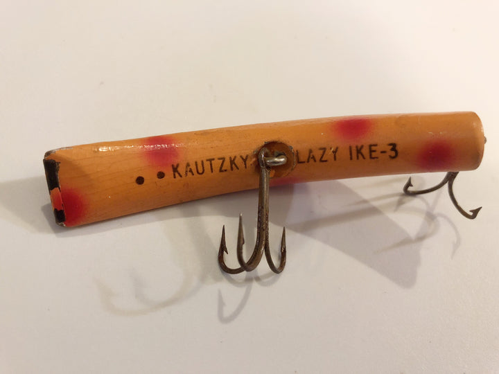 Kautzky Lazy Ike - 3 Orange with Red Spots Wooden