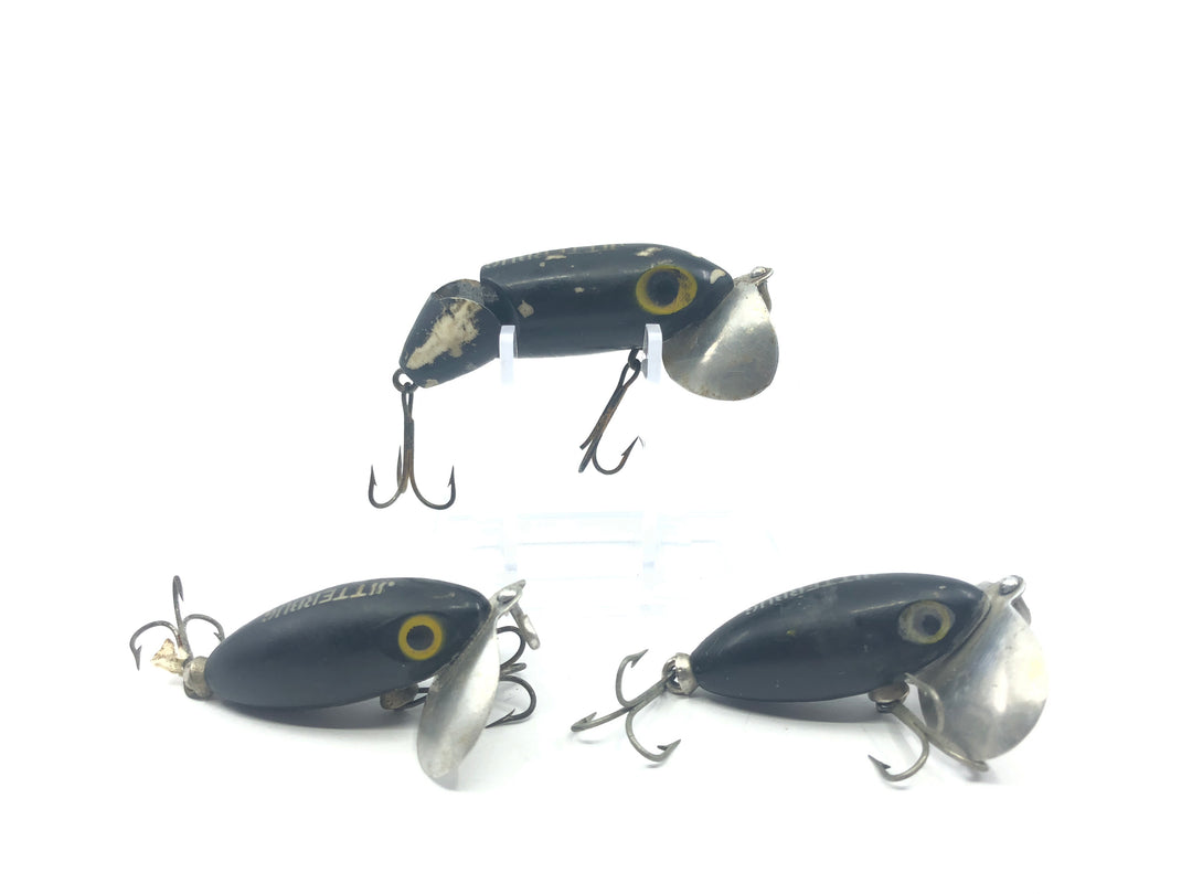 Three Arbogast Jitterbugs Black Color