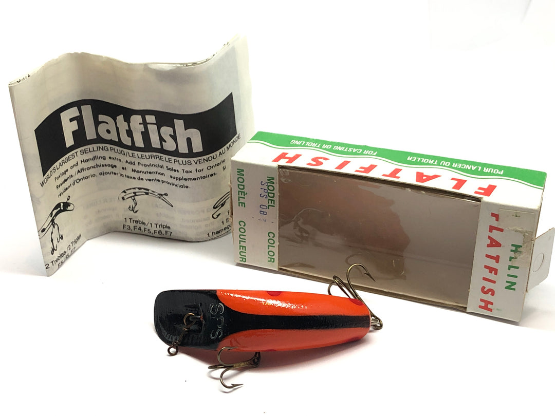 Helin Wooden Flatfish SPS OB Orange and Black Color with Box