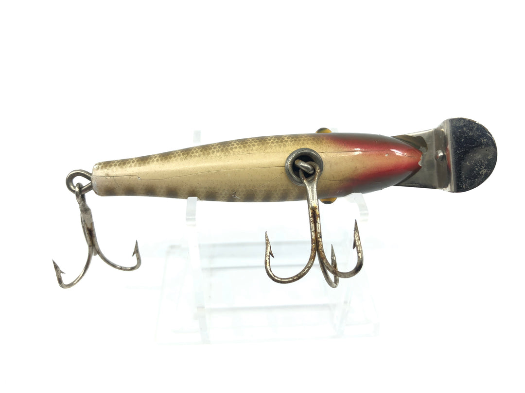 Early Creek Chub 900 Baby Pikie Wooden Lure Glass Eyes Double Line Tie