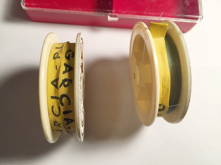 Garcia Platyl Monofilament Fishing Line Spools and Plastic Case Tackle Box