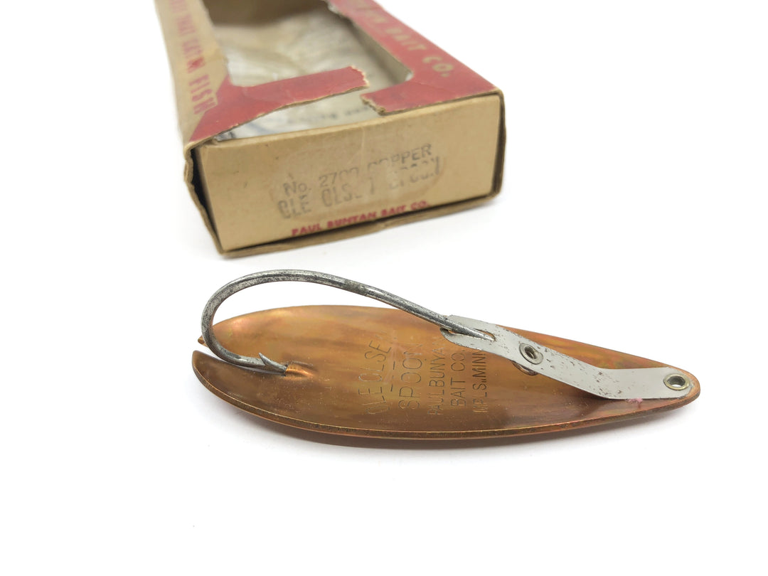 Paul Bunyan Ole Olsen Spoon No. 2700 Copper with Box and Paper