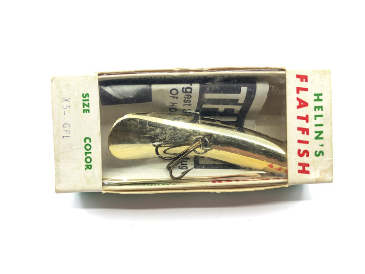Helin Vintage Flatfish X5 GPL Gold Plated Color New in Box