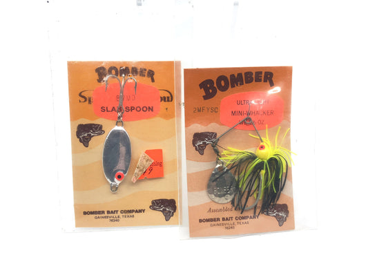 Bomber Ultra Light Mini Whacker and Slab Spoon New on Cards