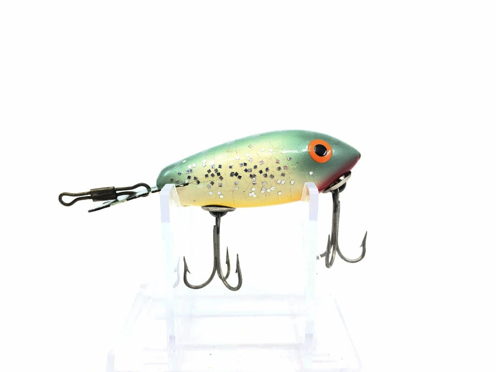 Bomber Wooden 300 Series 370 Silver Black Back Yellow Belly Silver Sparkle
