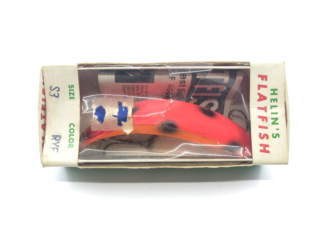 Helin Vintage Flatfish S3 RYF Red Yellow Fluorescent Color New in Box