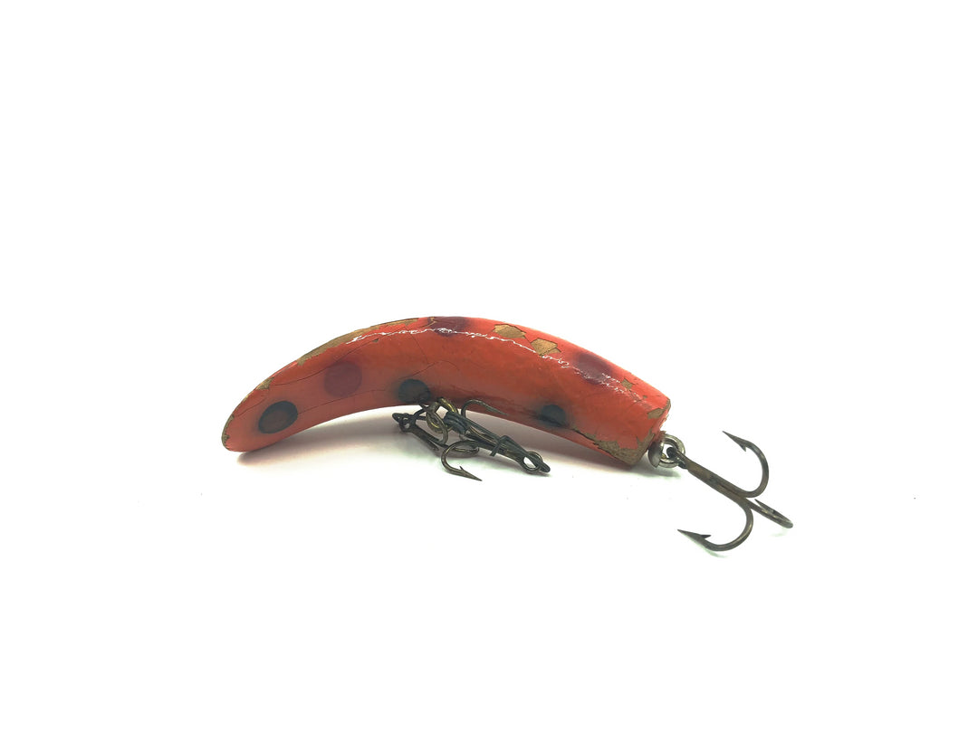 Vintage Helin Wooden Flatfish SPS Spinning Surface OR Orange Color