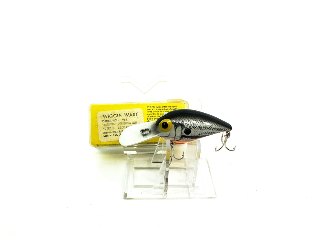 Storm Wiggle Wart V64 Naturalistic Shad/Orange Belly Color New in Box
