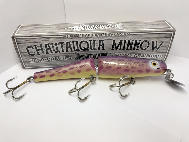 Jointed Chautauqua 8" Minnow Musky Lure Special Order Color "Grape Ape"