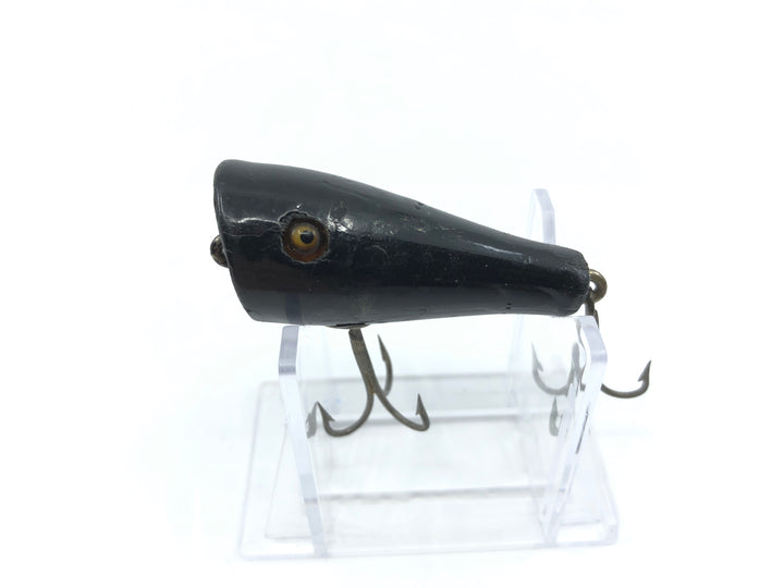Creek Chub 5900 Midget Plunker in Black Color 5913 Wooden Lure Glass Eyes