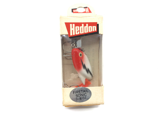 Heddon Firetail Sonic 395 RH Red Head White Body with Box