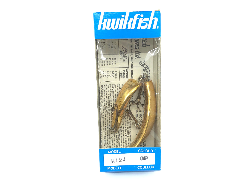 Pre Luhr-Jensen Kwikfish Jointed K12J GP Gold Plate Color New in Box Old Stock