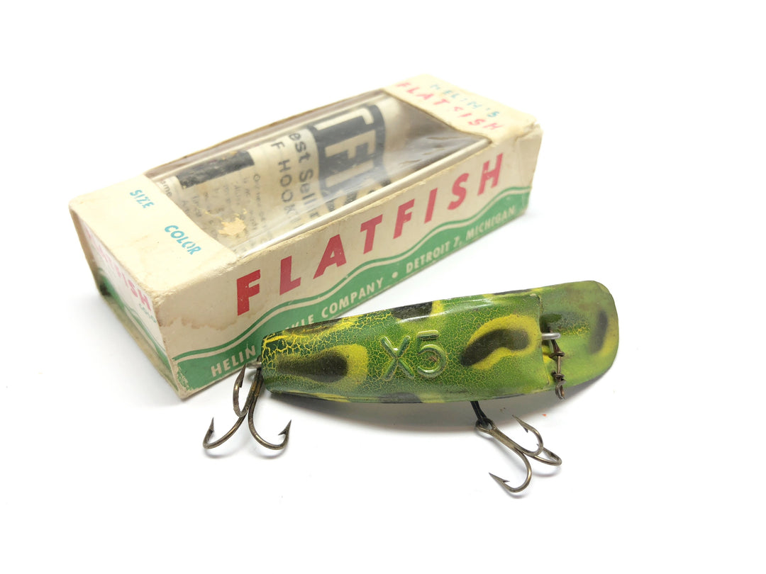Vintage Helin Flatfish X5 Frog with Box and Paperwork