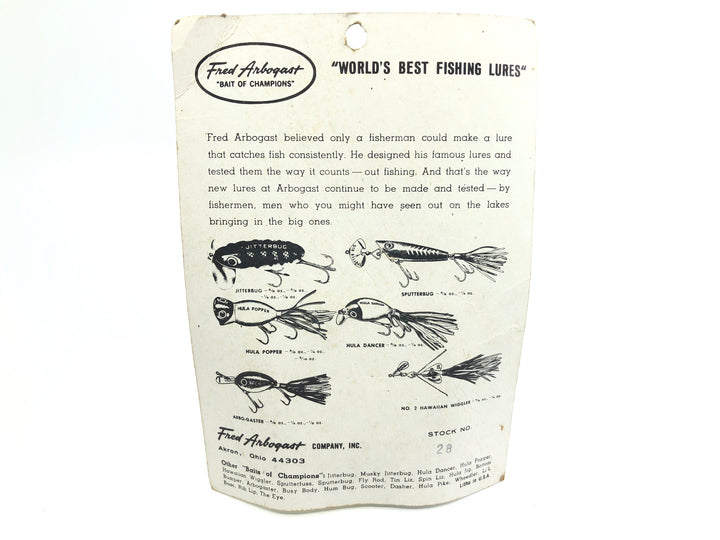 Fred Arbogast Mud Bug 1/8 oz New on Card Vintage New Old Stock