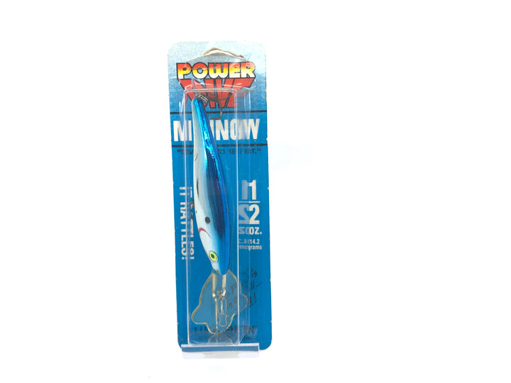 Luhr-Jensen Power Dive Minnow Silver and Blue Metachrome Color with Card
