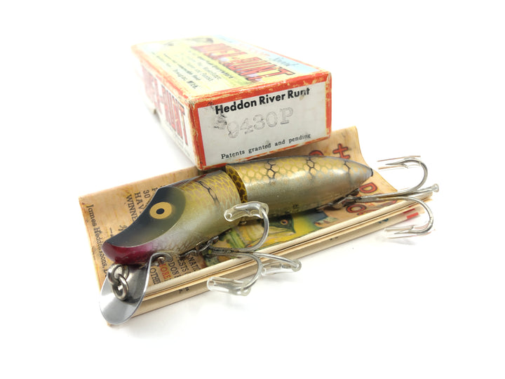 Heddon Jointed Floater River Runt 9430 Pike Scale Color with Box and Catalog