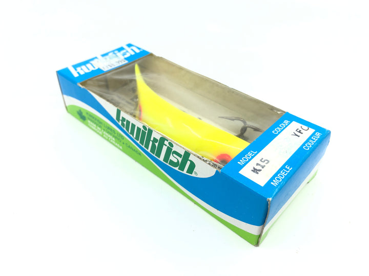 Kwikfish K15 YFC Yellow Fluorescent Chartreuse Spots Color New in Box Old Stock