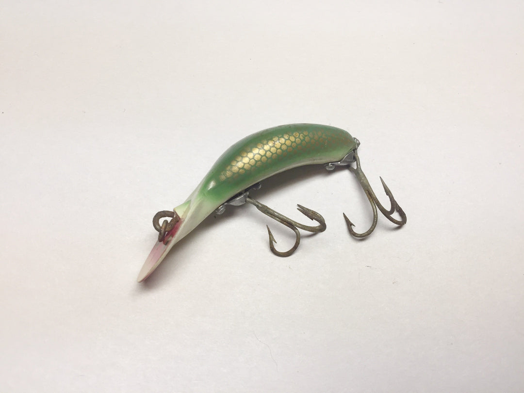 Heddon Tadpolly Spook Green Red Side Red Head