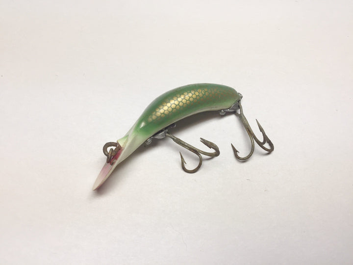 Heddon Tadpolly Spook Green Red Side Red Head