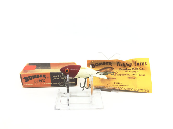 Vintage Wooden Bomber 204 Red Head/White Color with Box