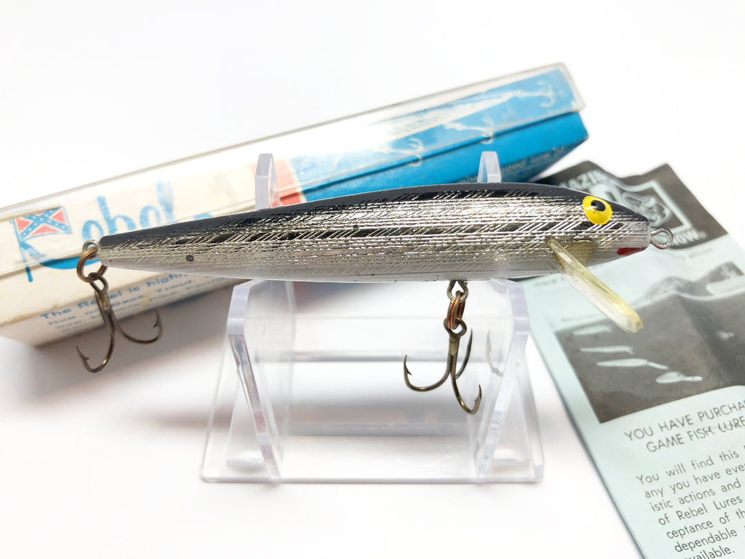 Rebel Minnow F101 Silver New in Box with Paper Insert Flag Box