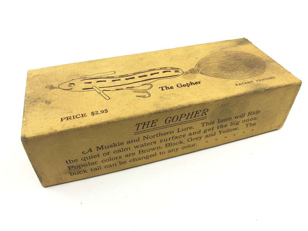 Deuster Gopher Lure with Box Antique Wisconsin Musky Lure