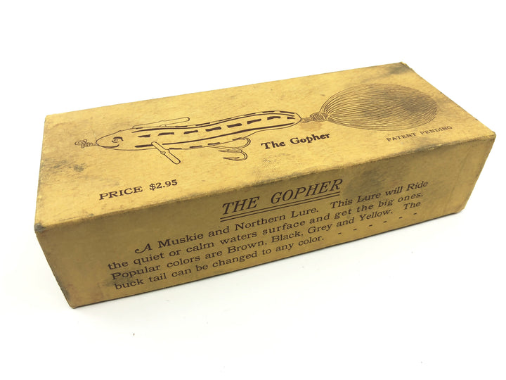 Deuster Gopher Lure with Box Antique Wisconsin Musky Lure
