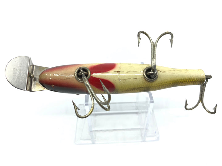 Creek Chub 700 Famous Pikie Minnow in Perch Color 701 Wooden Lure Glass Eyes
