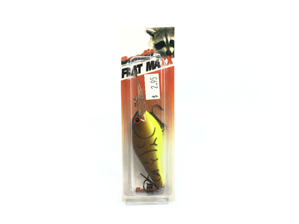 Bandit Flat Maxx Deep Series Brown Crawfish Chartreuse Belly Color New on Card