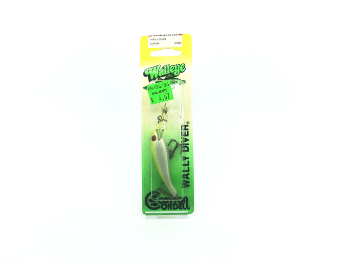 Cotton Cordell Wally Diver Silver/Chartreuse Color New on Card CD530